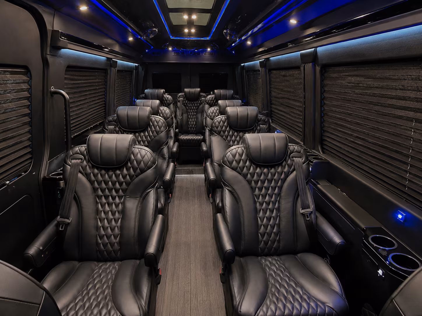 Brockton Airport Shuttle & Transportation party bus interior