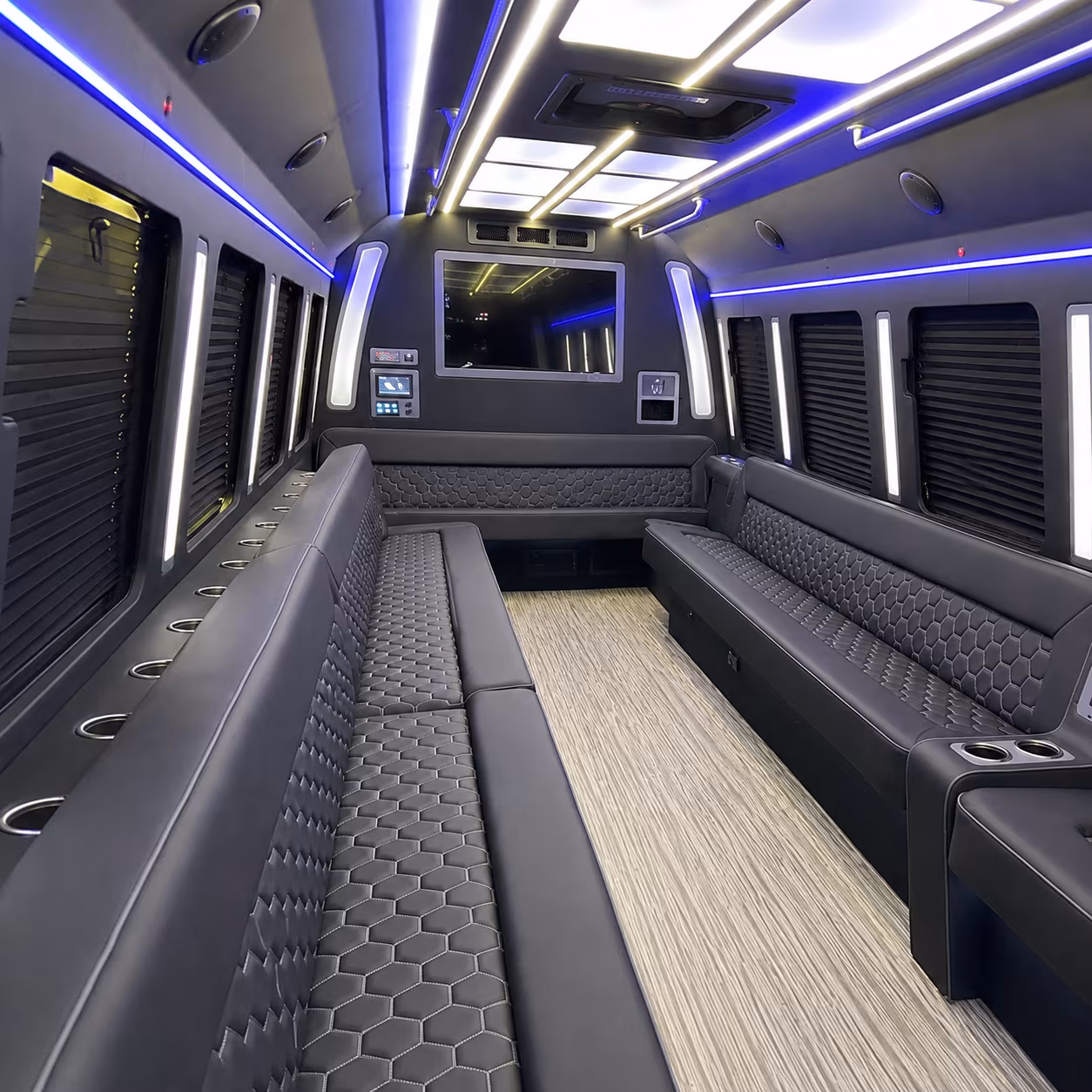 Brockton Bachelor & Bachelorette Transportation party bus interior