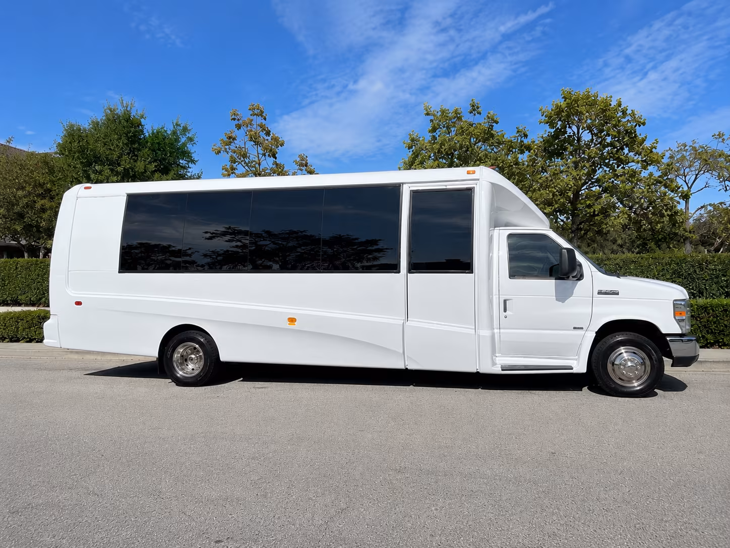 Brockton brockton airport transportation party bus exterior