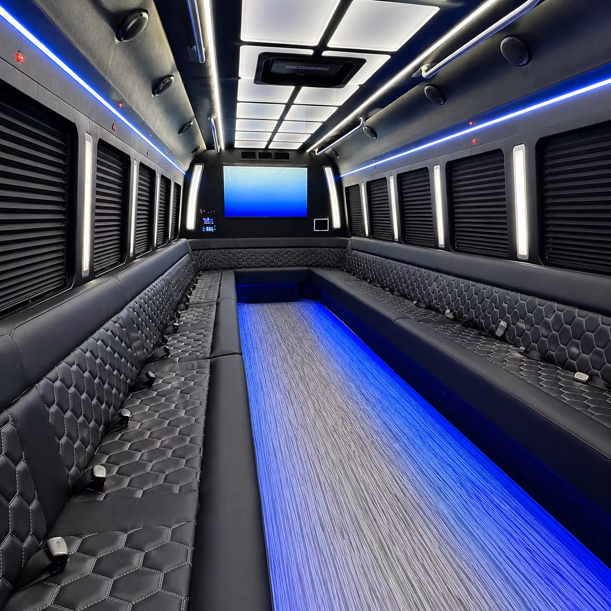 Brockton Prom & Homecoming Transportation onboard seating