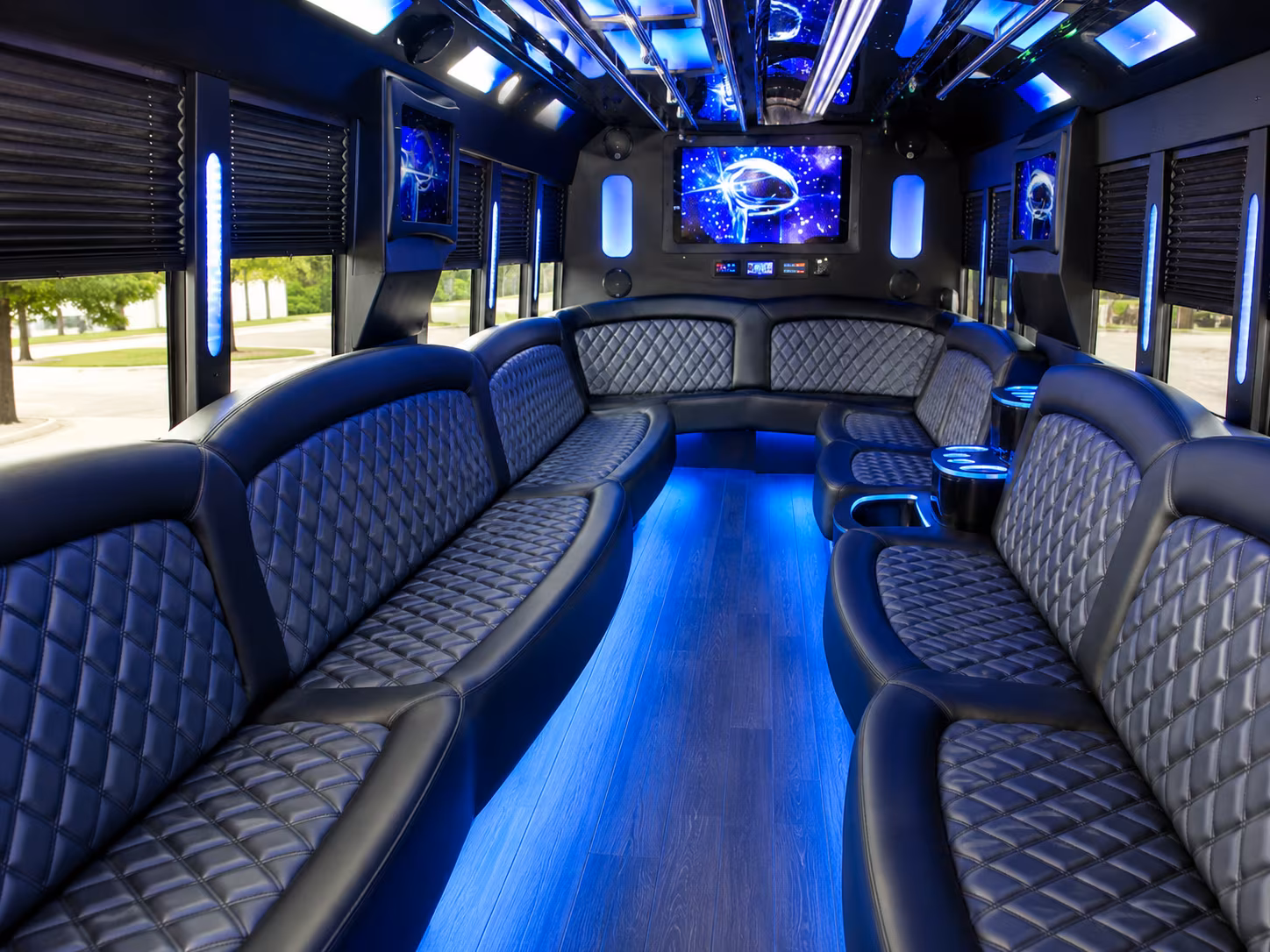 Brockton Winery Tour & Pub Crawl Transportation party bus interior