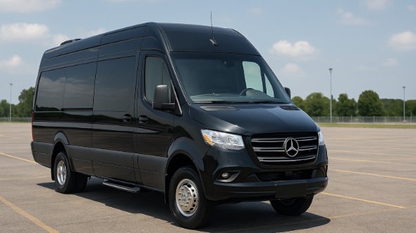 Exterior of Charter Bus Company White Plains's 14 Passenger Sprinter Limousine in White Plains
