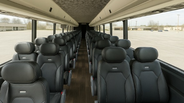 Interior of Charter Bus Company Brockton's 25 Passenger Minibus in Brockton