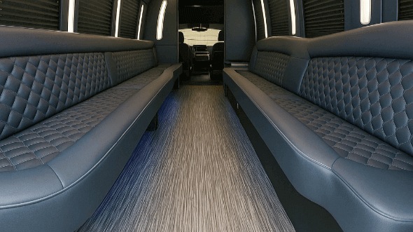 25 passenger party bus interior