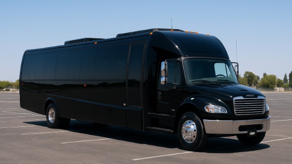 Exterior of Charter Bus Company White Plains's 25 Passenger Party Bus in White Plains