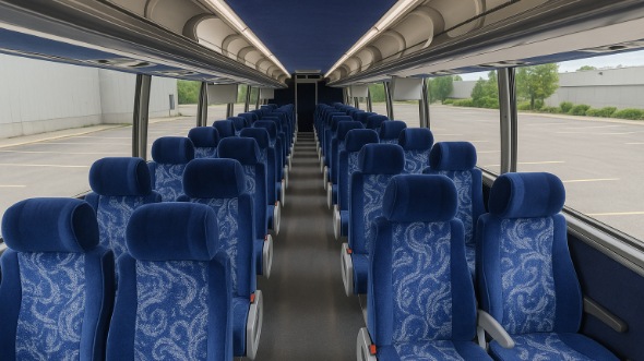 Interior of Charter Bus Company Brockton's 40 Passenger Charter Bus in Brockton