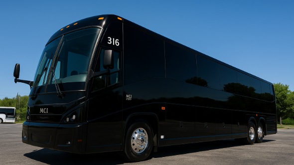 Exterior of Charter Bus Company Stamford's 40 Passenger Party Bus in Stamford