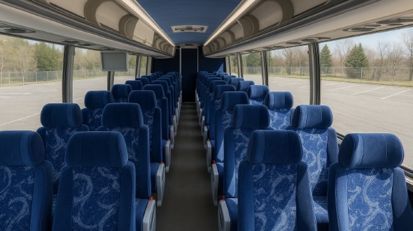 Interior of Charter Bus Company Brockton's 44 Passenger Charter Bus in Brockton