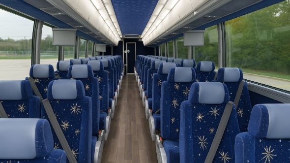 Interior of Charter Bus Company Brockton's 45 Passenger Charter Bus in Brockton