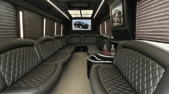 50 passenger party bus interior