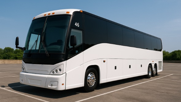 Exterior of Charter Bus Company Brockton's 51 Passenger Charter Bus in Brockton