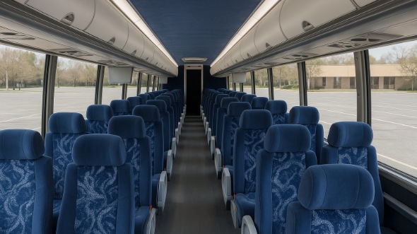 Interior of Charter Bus Company Brockton's 55 Passenger Charter Bus in Brockton