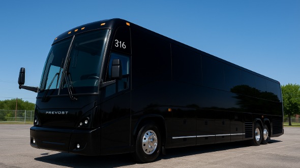 Exterior of Charter Bus Company Brockton's 56 Passenger Charter Bus in Brockton