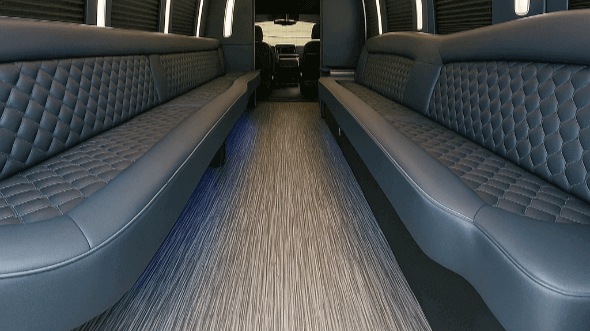 brockton 20 passenger party bus interior